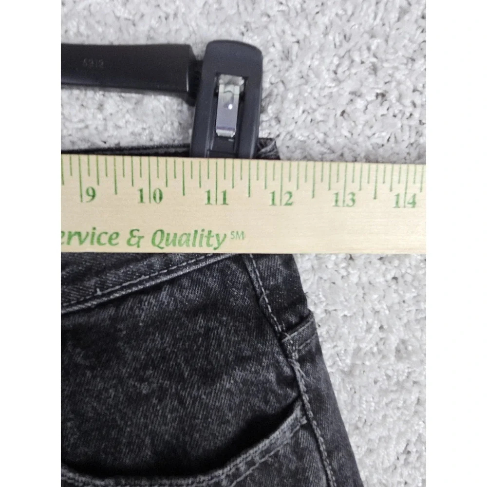 Vintage SouthPole Y2K Dark Black Denim Baggy Skate Jeans Youth Kids Size 8 24x23